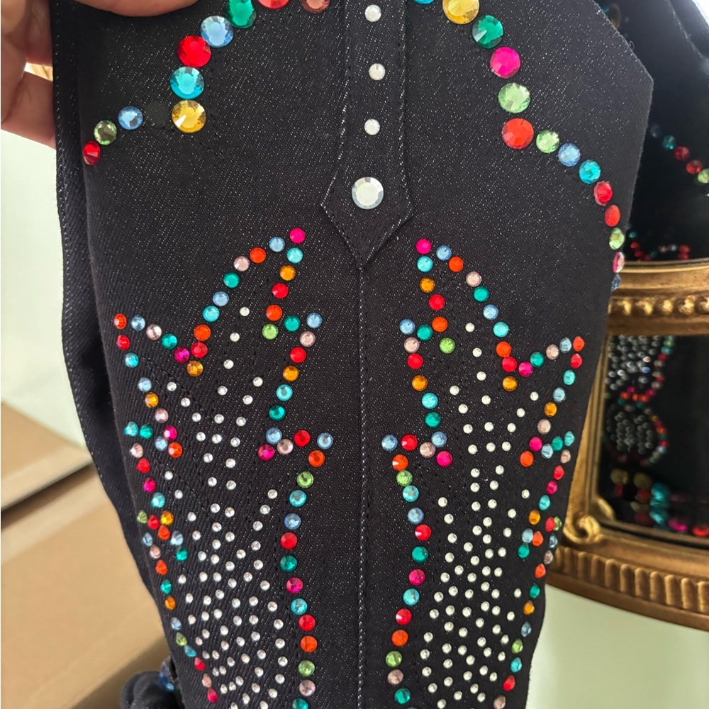 Gianni Bini Black Boots with Colorful Embellishments:new with tag/3 Sizes - Picture 10 of 11